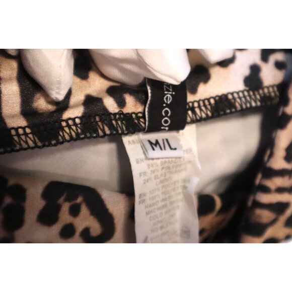 Onzie Leopard Biker Shorts M/L High Rise Baddie Animal Print Chic Athleisure - Picture 3 of 5
